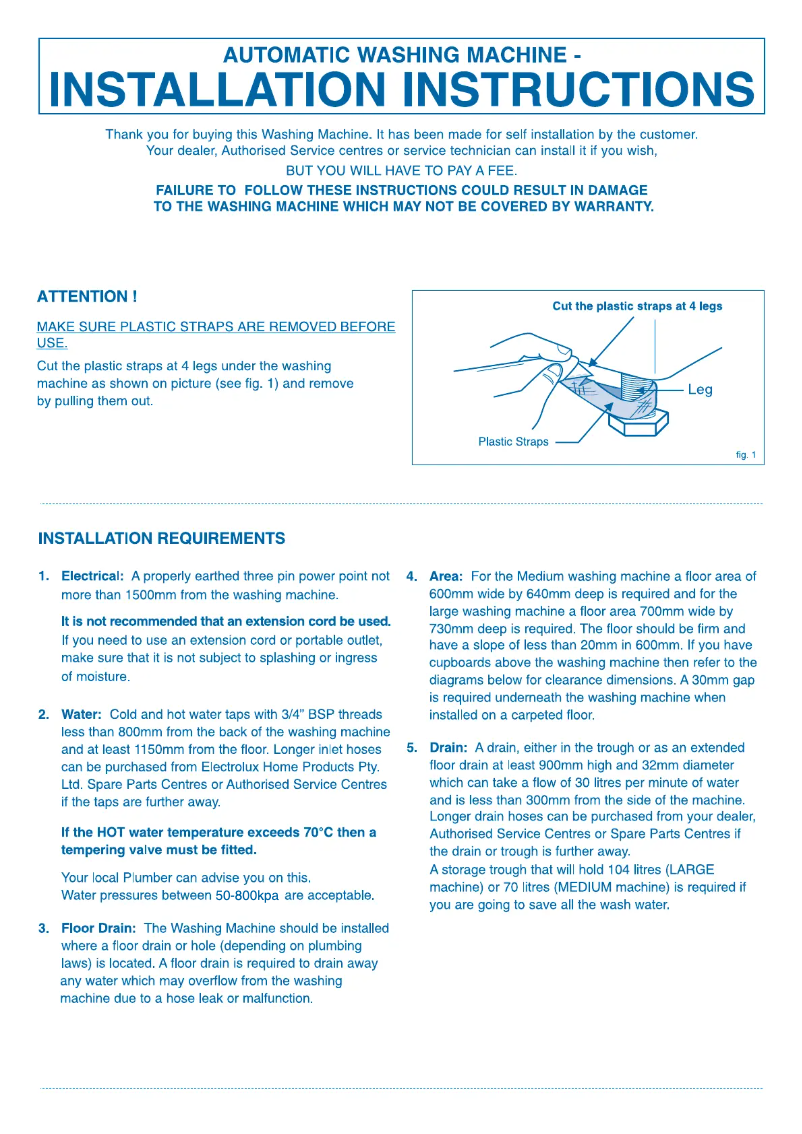 Page n°1 - Guide d'installation Simpson SWT951