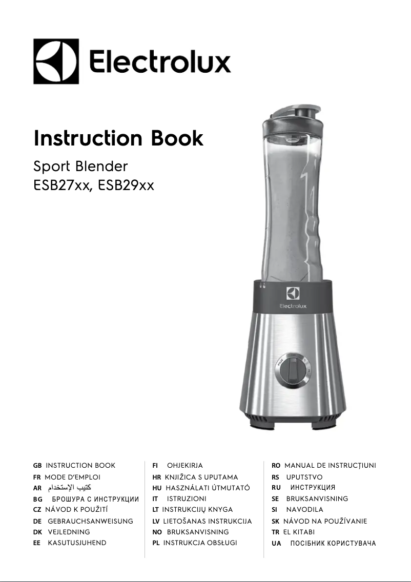 Page 1 de la notice Manuel utilisateur Electrolux ESB2700
