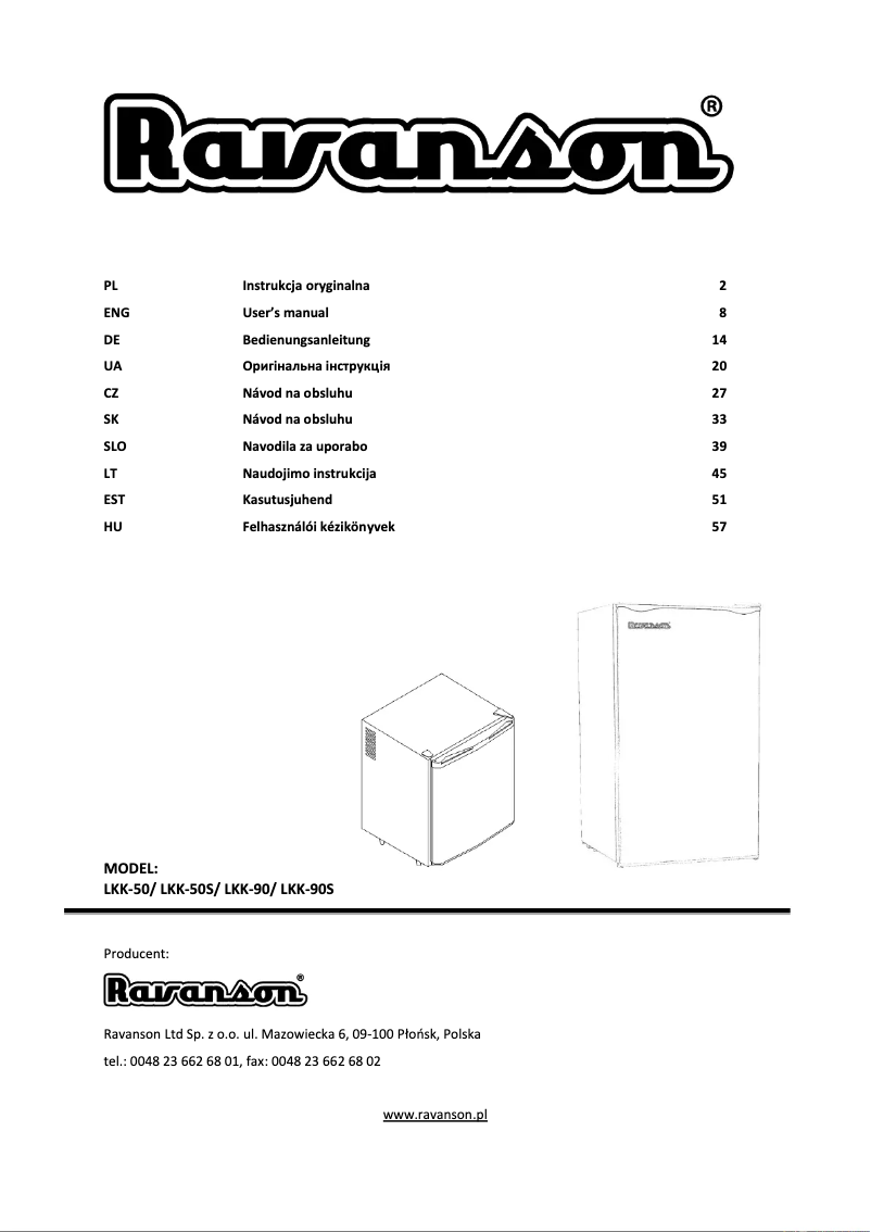 Page n°1 - Manuel utilisateur Ravanson LKK-90