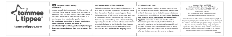 Page 1 de la notice Manuel utilisateur Tommee Tippee Any Time