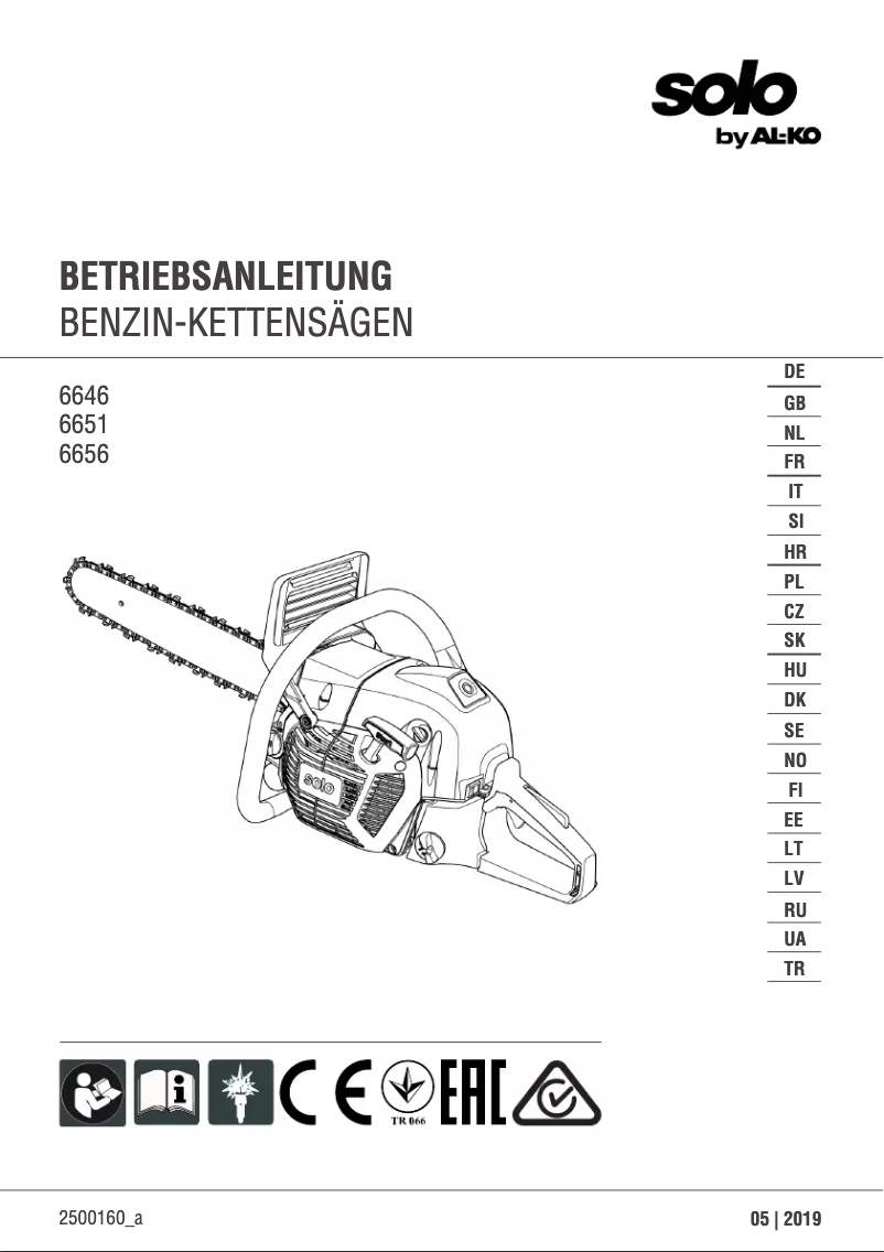 Page 1 de la notice Manuel utilisateur AL-KO Solo 6651