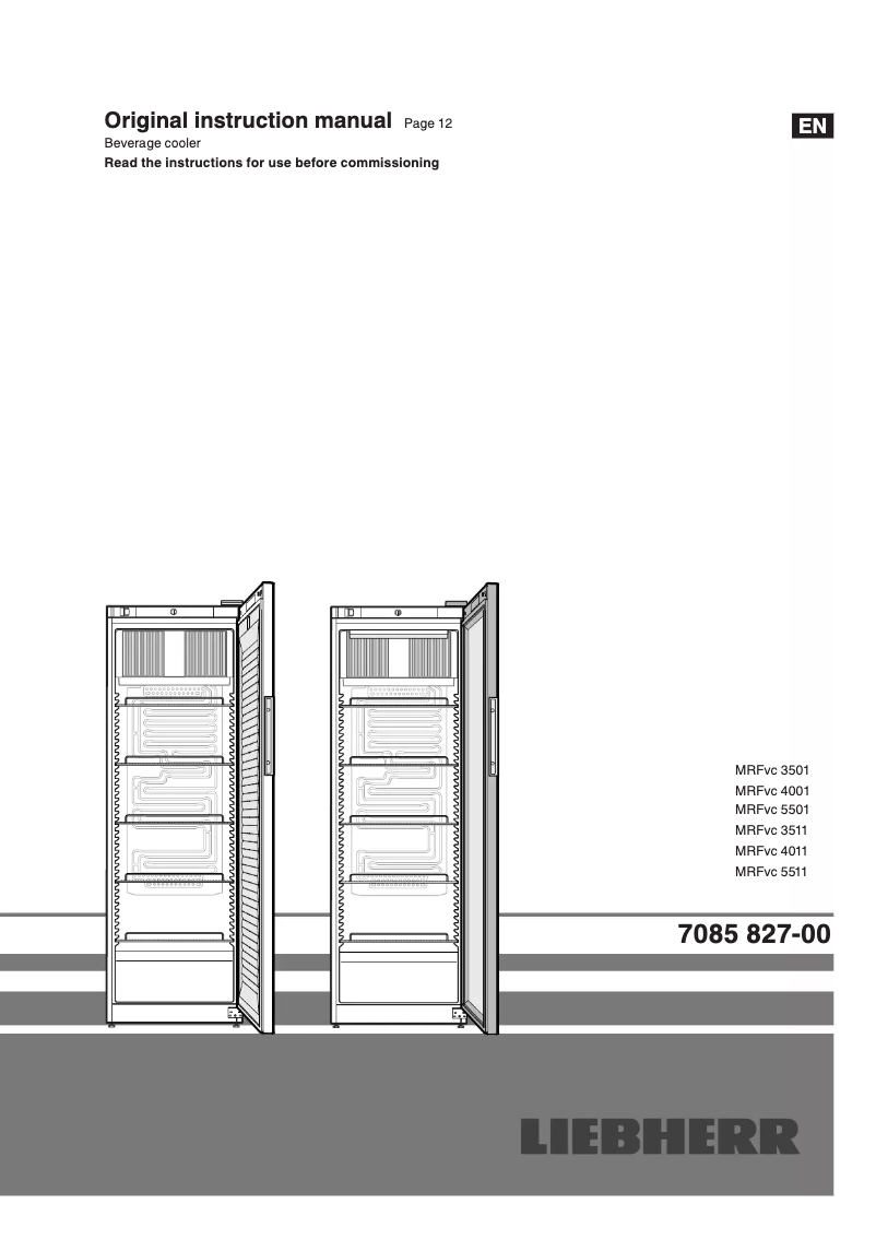 Page 1 de la notice Manuel utilisateur Liebherr MRFvc 4001-20