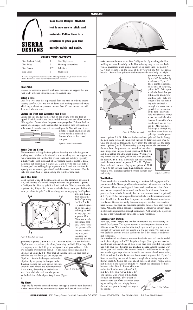 Imagen de la primera página del manual del dispositivo Massak