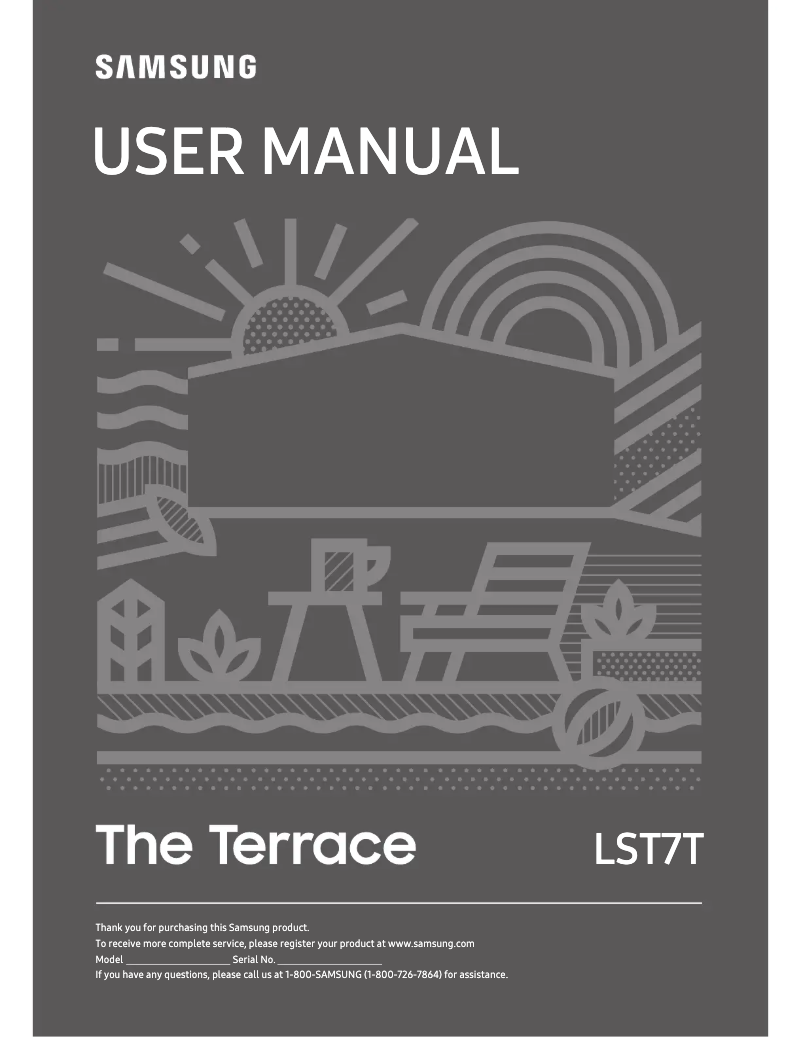 Image de la première page du manuel de l'appareil The Terrace QN55LST7T