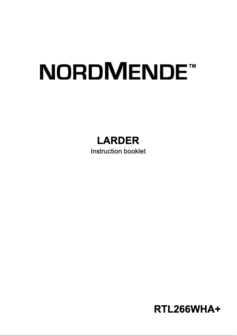 Page 1 of the manual User Manual Nordmende RTL266WHAPLUS