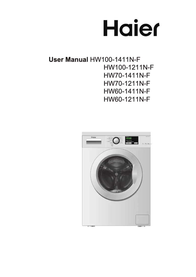 Page n°1 - Manuel utilisateur Haier HW100-1211N-F
