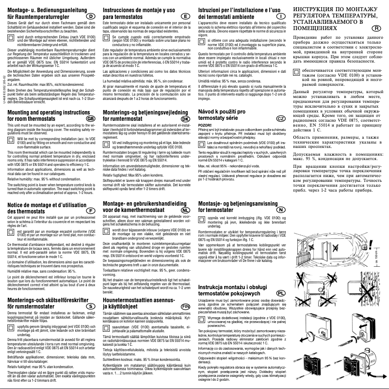 Page 1 de la notice Manuel utilisateur Heimeier Raum