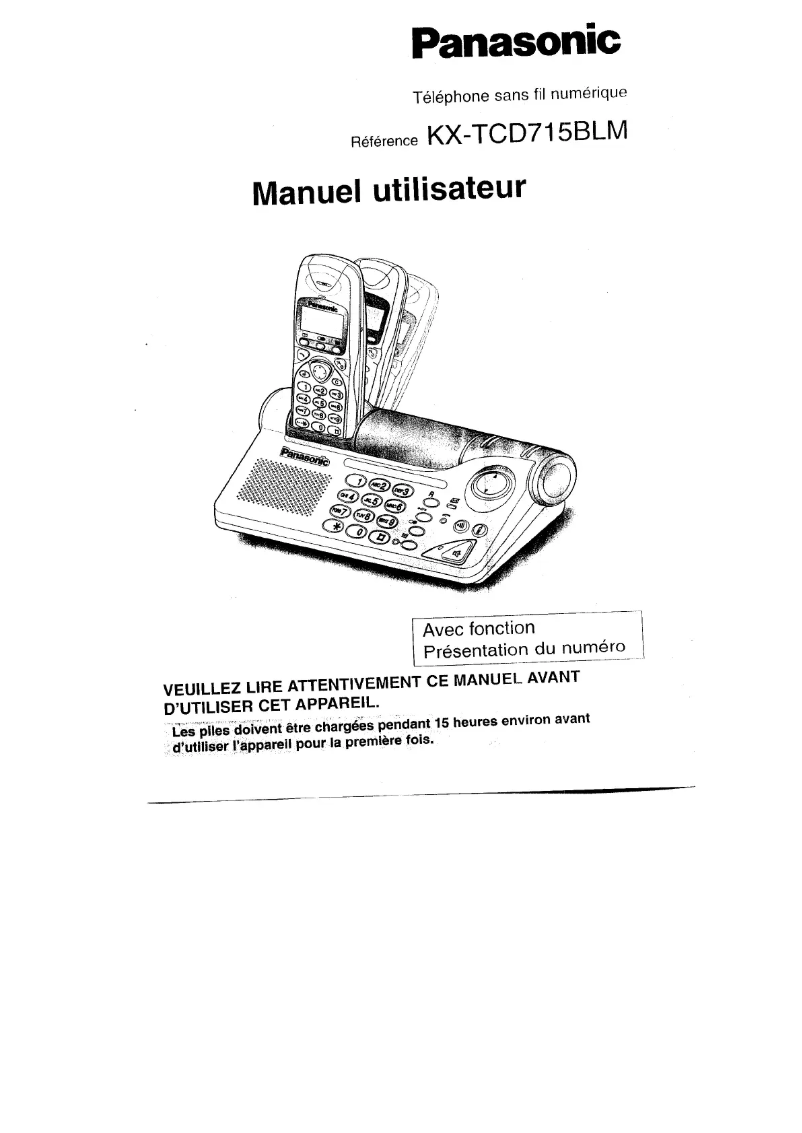 Página 1 del manual Manual de usuario Panasonic KX-TCD715