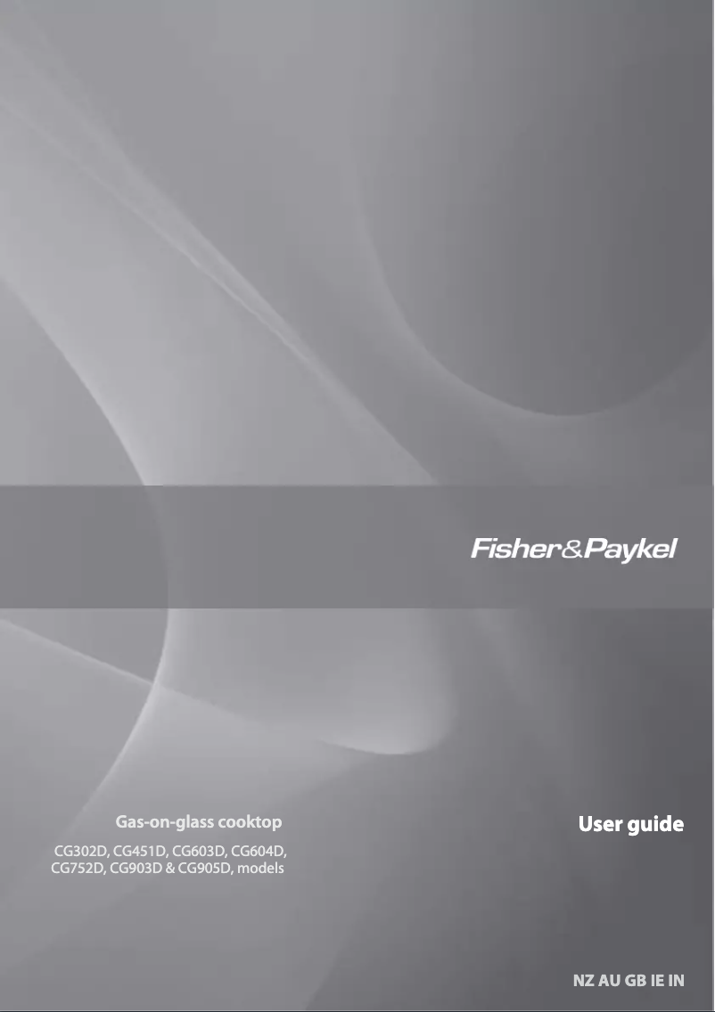 Page 1 de la notice Manuel utilisateur Fisher & Paykel CG302DNGGB1