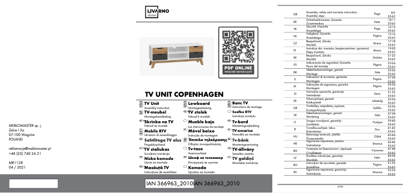 Image de la première page du manuel de l'appareil IAN 366963