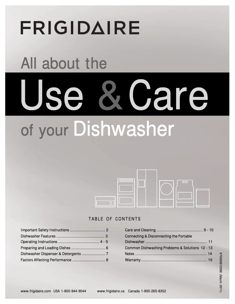 Image de la première page du manuel de l'appareil FFBD1821M