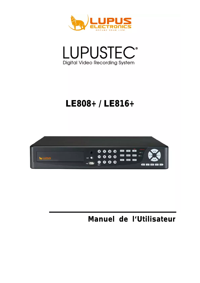 Page n°1 - Manuel utilisateur Lupus Electronics LE816 Plus