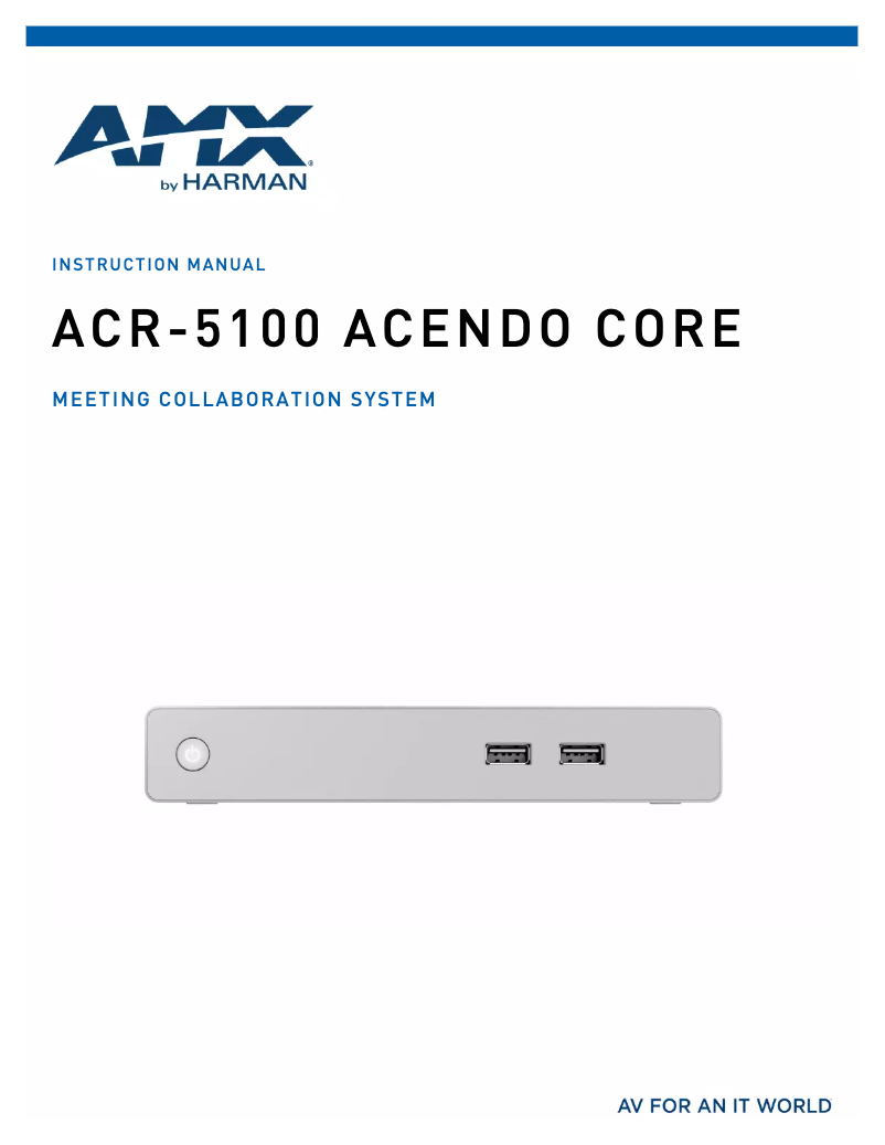 Image de la première page du manuel de l'appareil Acendo Core ACR-5100