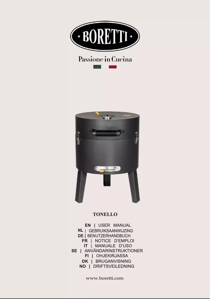 Page 1 de la notice Manuel utilisateur Boretti Tonello