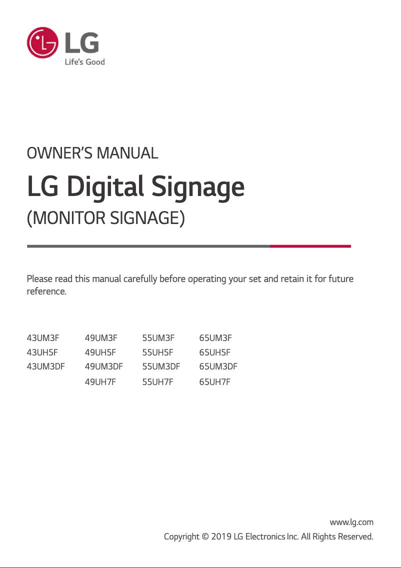 Image de la première page du manuel de l'appareil UH5F