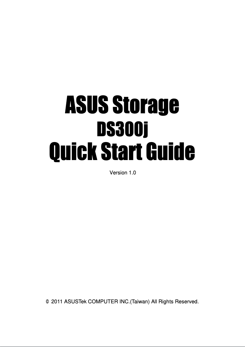 Page 1 de la notice Manuel utilisateur Asus DS300j