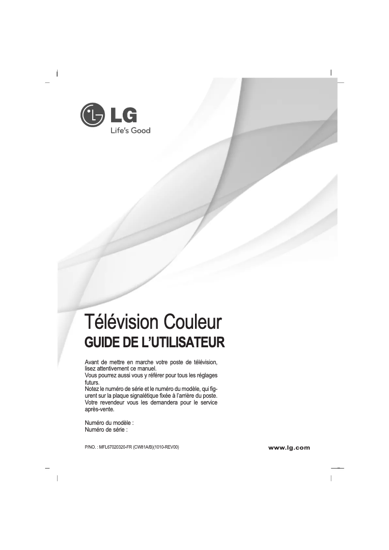 Page 1 de la notice Manuel utilisateur LG 21SC7RG