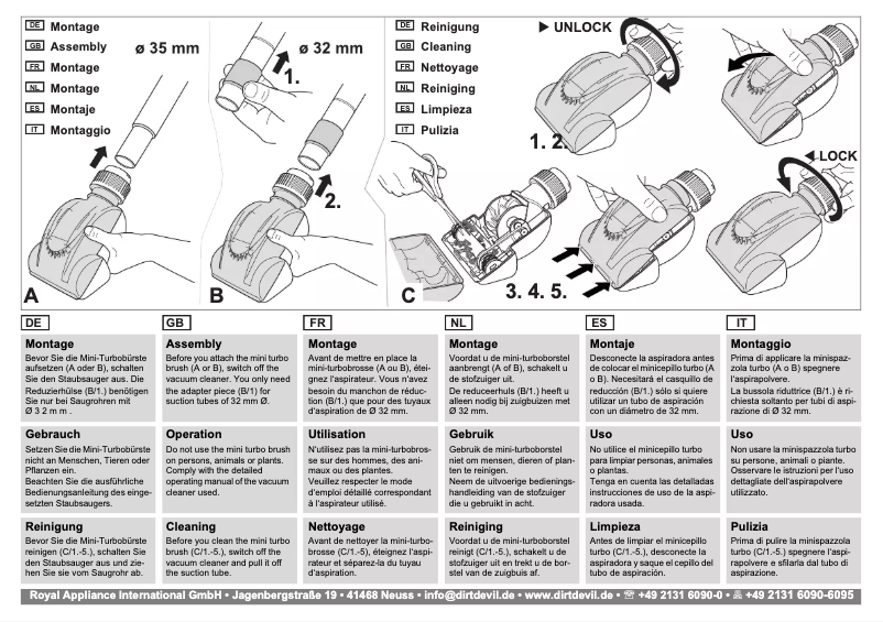 Page 1 de la notice Manuel utilisateur Dirt Devil M219