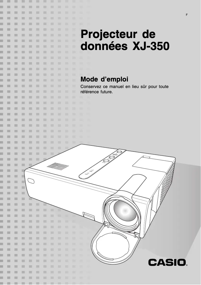 Page 1 de la notice Manuel utilisateur Casio XJ-350