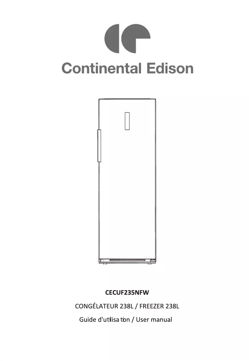 Page 1 de la notice Manuel utilisateur Continental Edison CECUF235NFW
