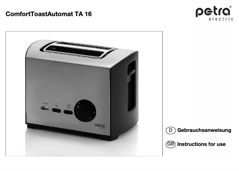 Page n°1 - Manuel utilisateur Petra Electric ComfortToastAutomat TA 16