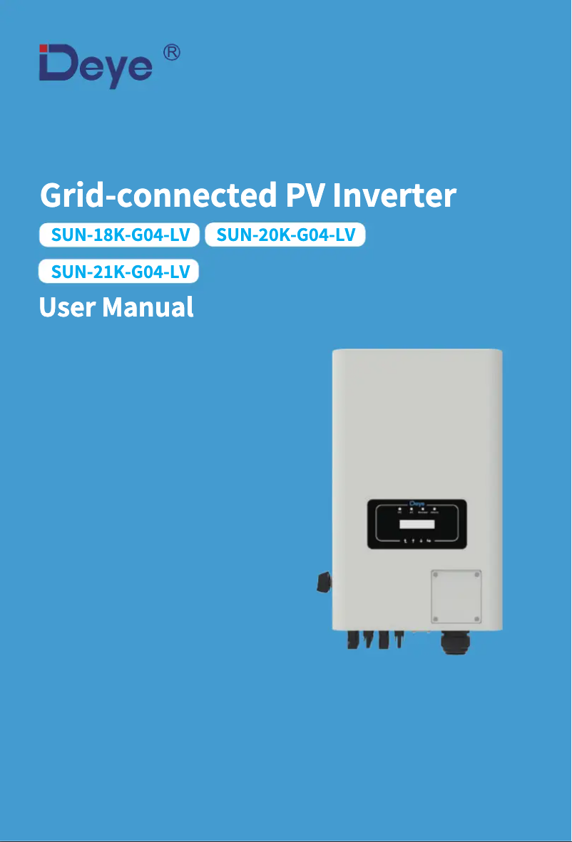 Image de la première page du manuel de l'appareil SUN-18K-G04-LV