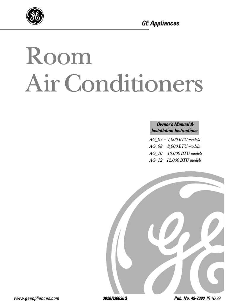 Image de la première page du manuel de l'appareil AGP10AB