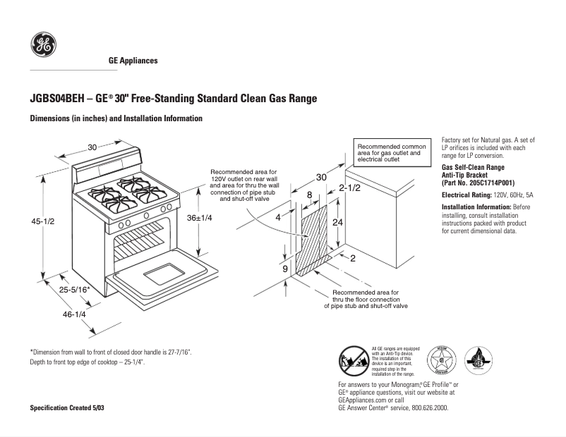 Image de la première page du manuel de l'appareil JGBS04BEHCT