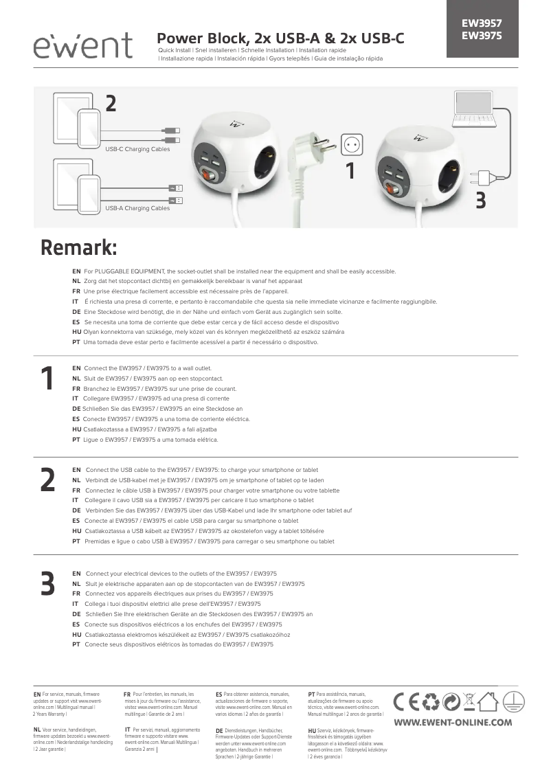 Image de la première page du manuel de l'appareil EW3975
