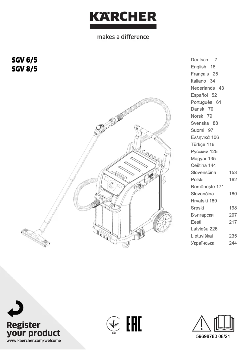 Image de la première page du manuel de l'appareil SGV 6/5