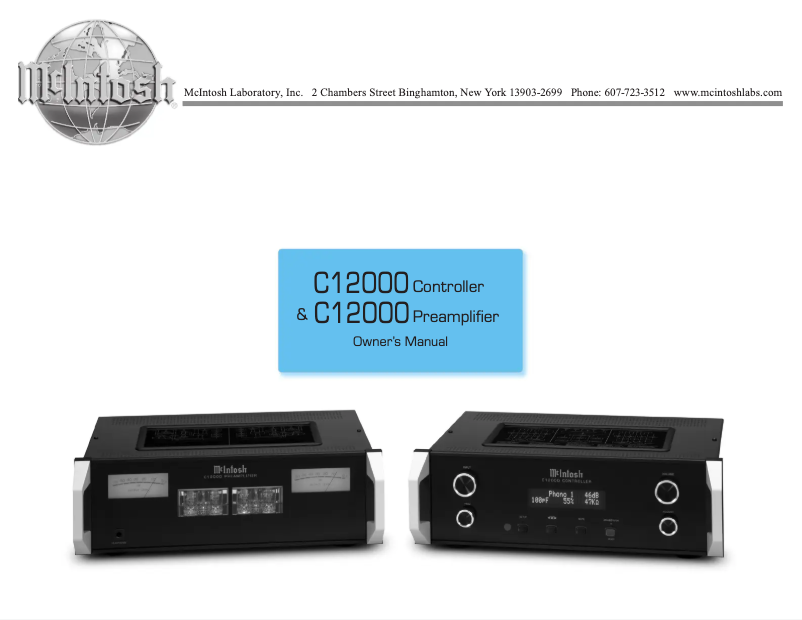 Page n°1 - Manuel utilisateur McIntosh C12000