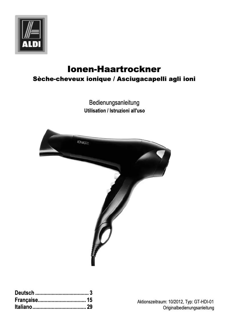 Page n°1 - Manuel utilisateur Inotec GT-HDI-01