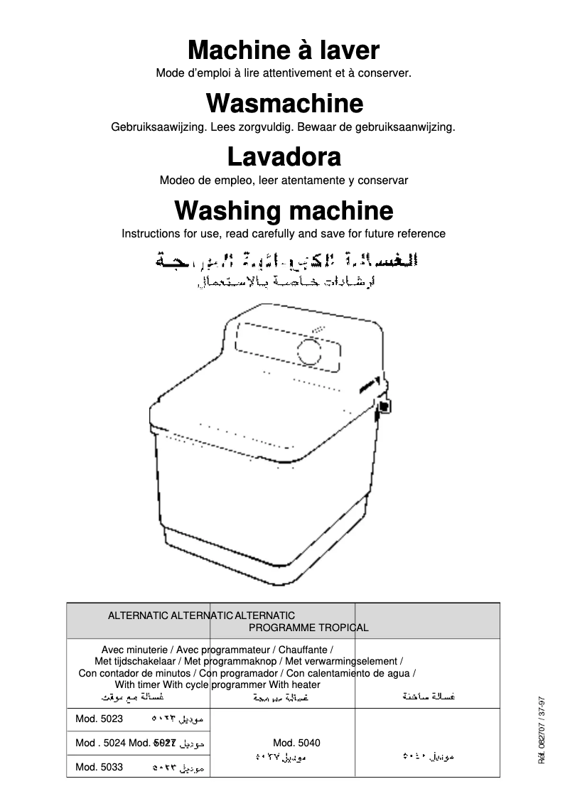 Page 1 de la notice Manuel utilisateur Calor 5027