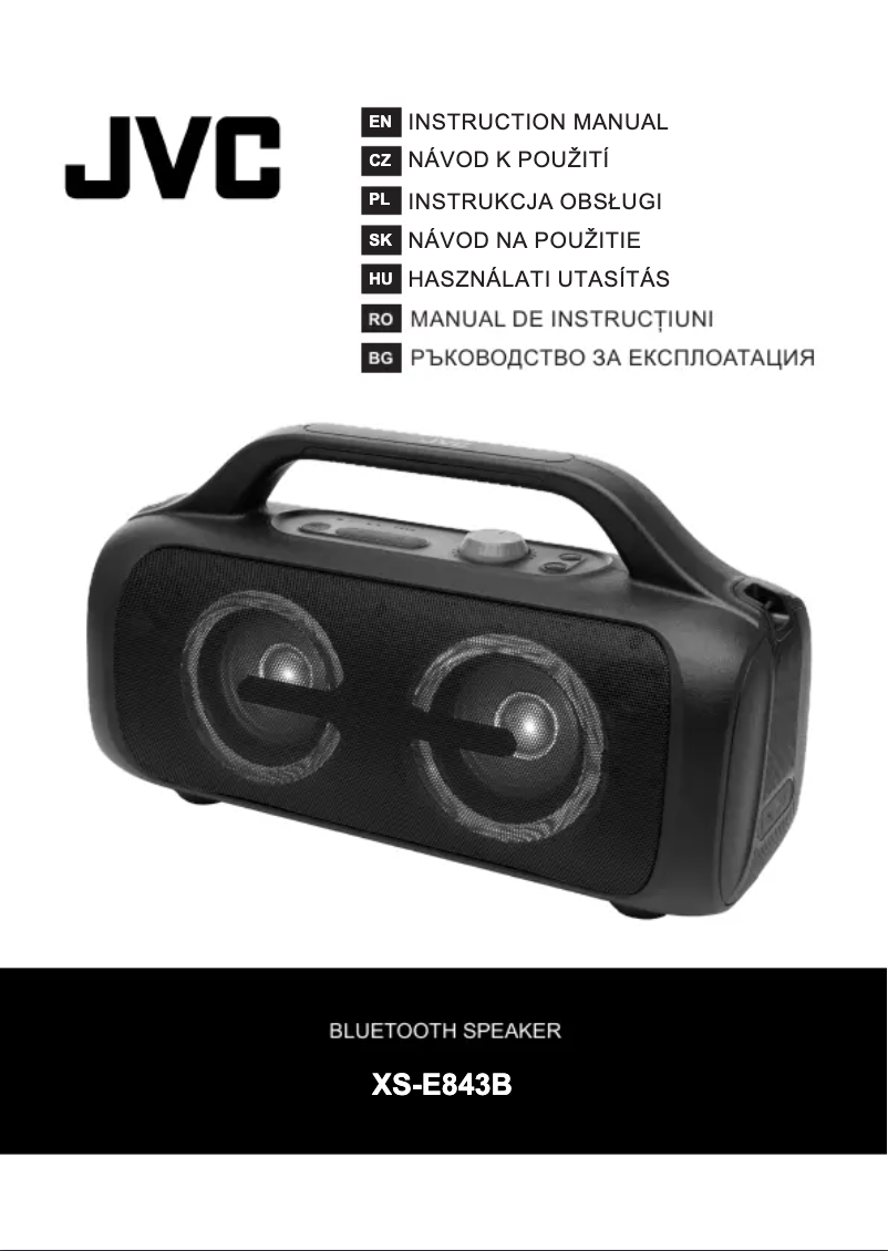 Page n°1 - Manuel utilisateur JVC XS-E843