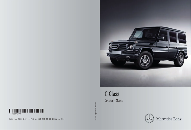 Page 1 de la notice Manuel utilisateur Mercedes-Benz G-Class SUV (2013)