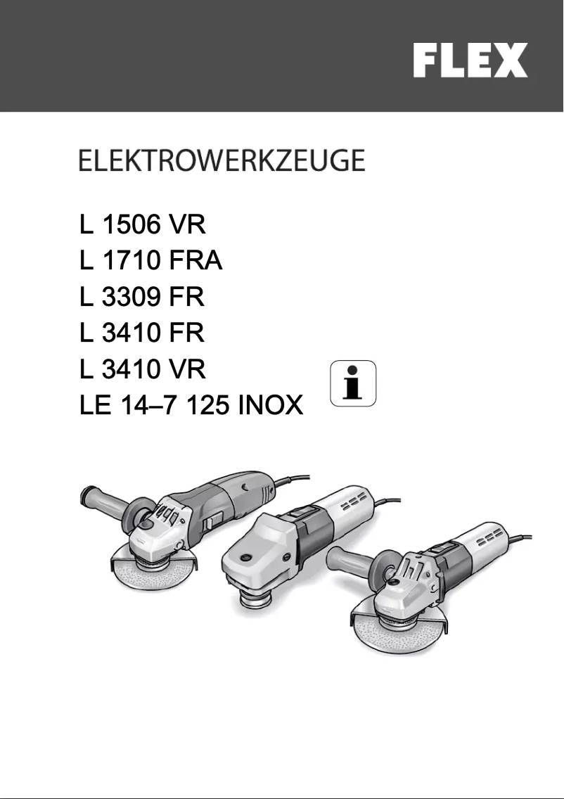 Page 1 de la notice Manuel utilisateur Flex LE 14–7 125 INOX