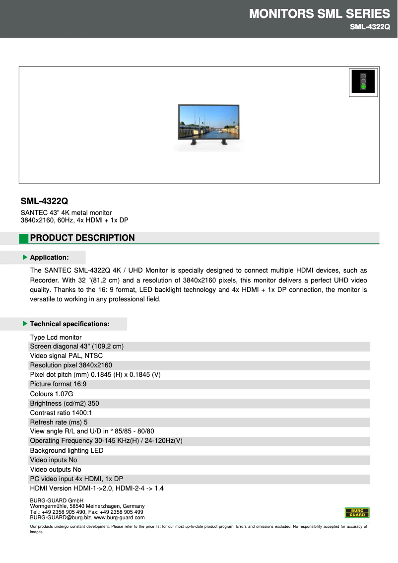 Image de la première page du manuel de l'appareil SML-4322Q