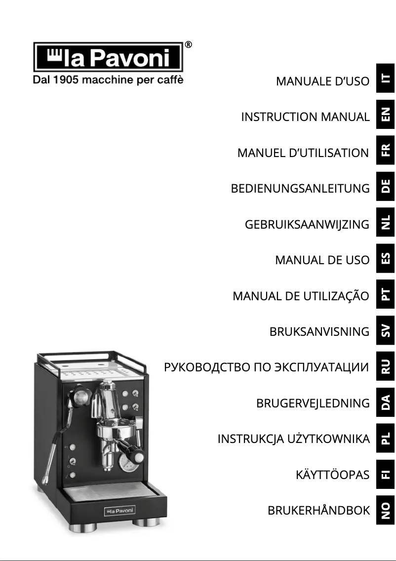 Image de la première page du manuel de l'appareil Mini Cellini Black
