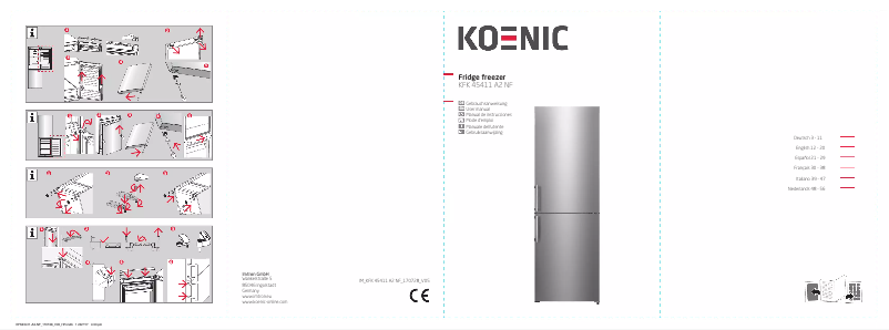 Page 1 de la notice Manuel utilisateur Koenic KFK 45411 A2 NF