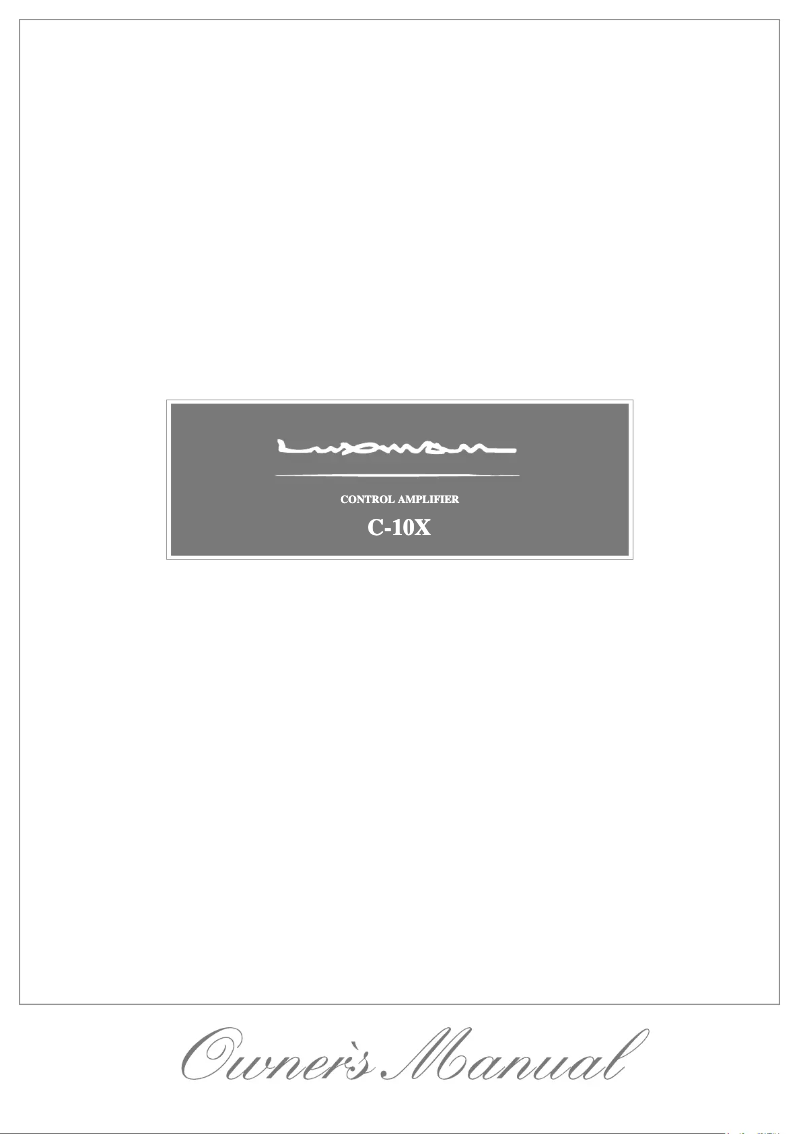 Page n°1 - Manuel utilisateur Luxman C-10X