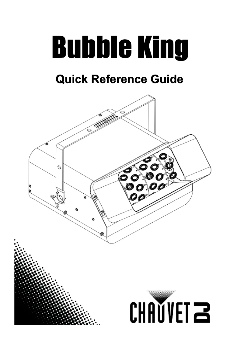 Page 1 de la notice Manuel utilisateur Chauvet Bubble King B-550