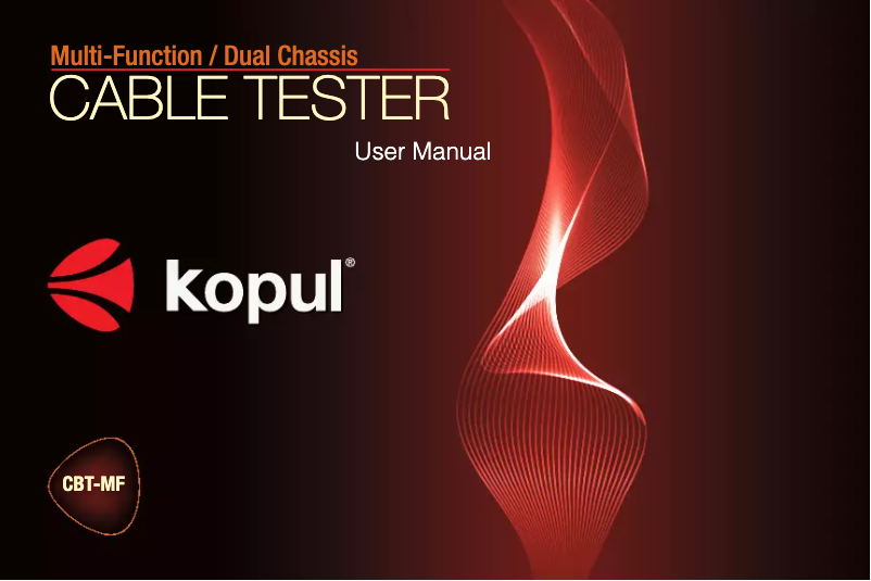Page n°1 - Manuel utilisateur Kopul CBT-MF