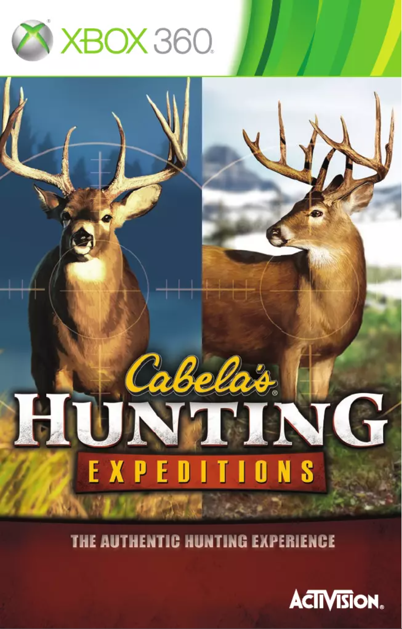 Image de la première page du manuel de l'appareil Cabelas Hunting Expeditions (Xbox 360)