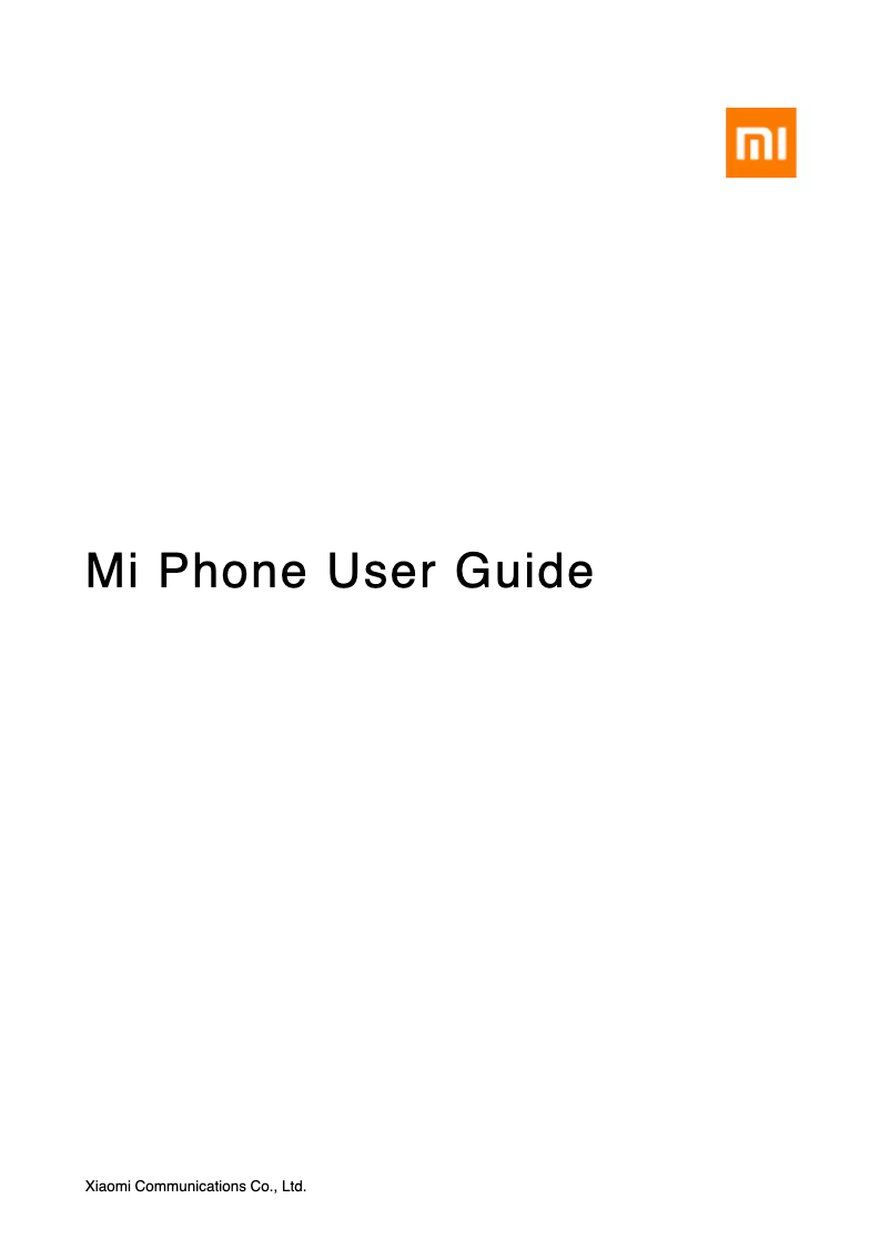 Image de la première page du manuel de l'appareil Redmi 5A