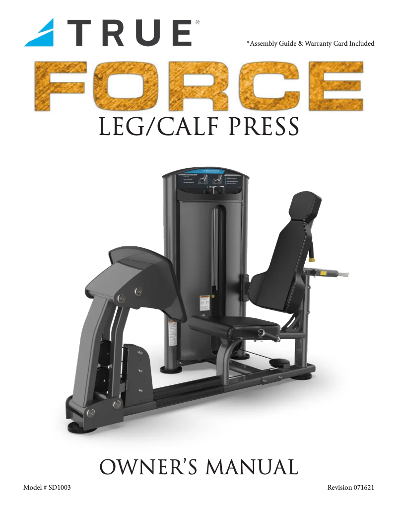 Page 1 de la notice Manuel utilisateur True Force SD1003