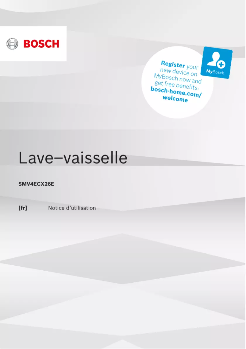 Image de la première page du manuel de l'appareil SMV4ECX26E