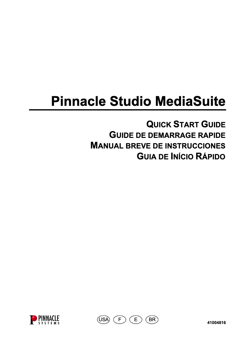 Page 1 de la notice Guide de démarrage rapide Avid Studio MediaSuite