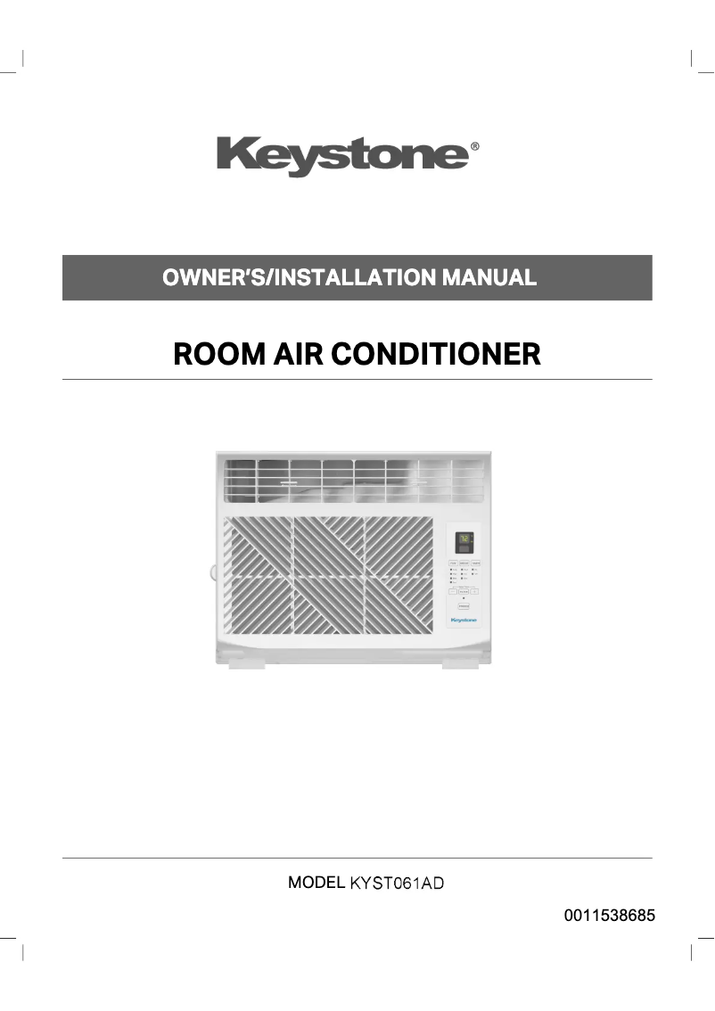 Image de la première page du manuel de l'appareil KYST061AD