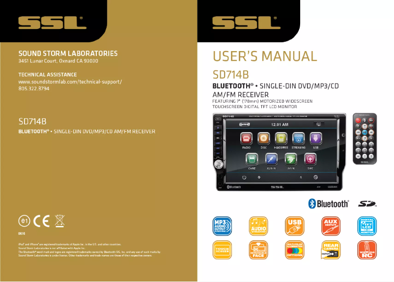 Page n°1 - Manuel utilisateur SSL SD714B