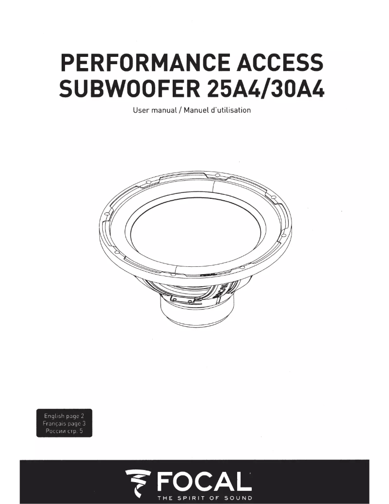 Page 1 de la notice Mode d'emploi Focal Performance Access 30A4